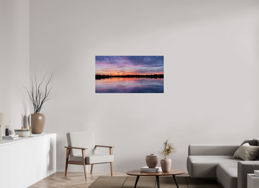 110,1 x 60 cm, Tirage photo sous Verre acrylique Reflets d’un Même Ciel I – Naissance du Feu