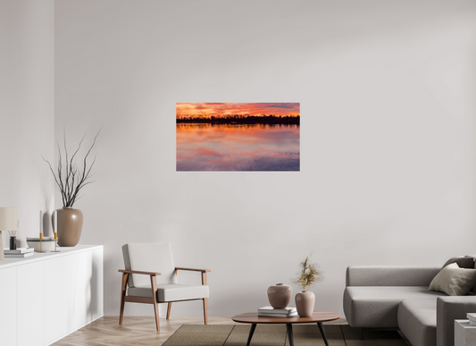 108,2 x 60 cm, Tirage photo sous Verre acrylique Reflets d’un Même Ciel IV – L'Horizon en Fusion