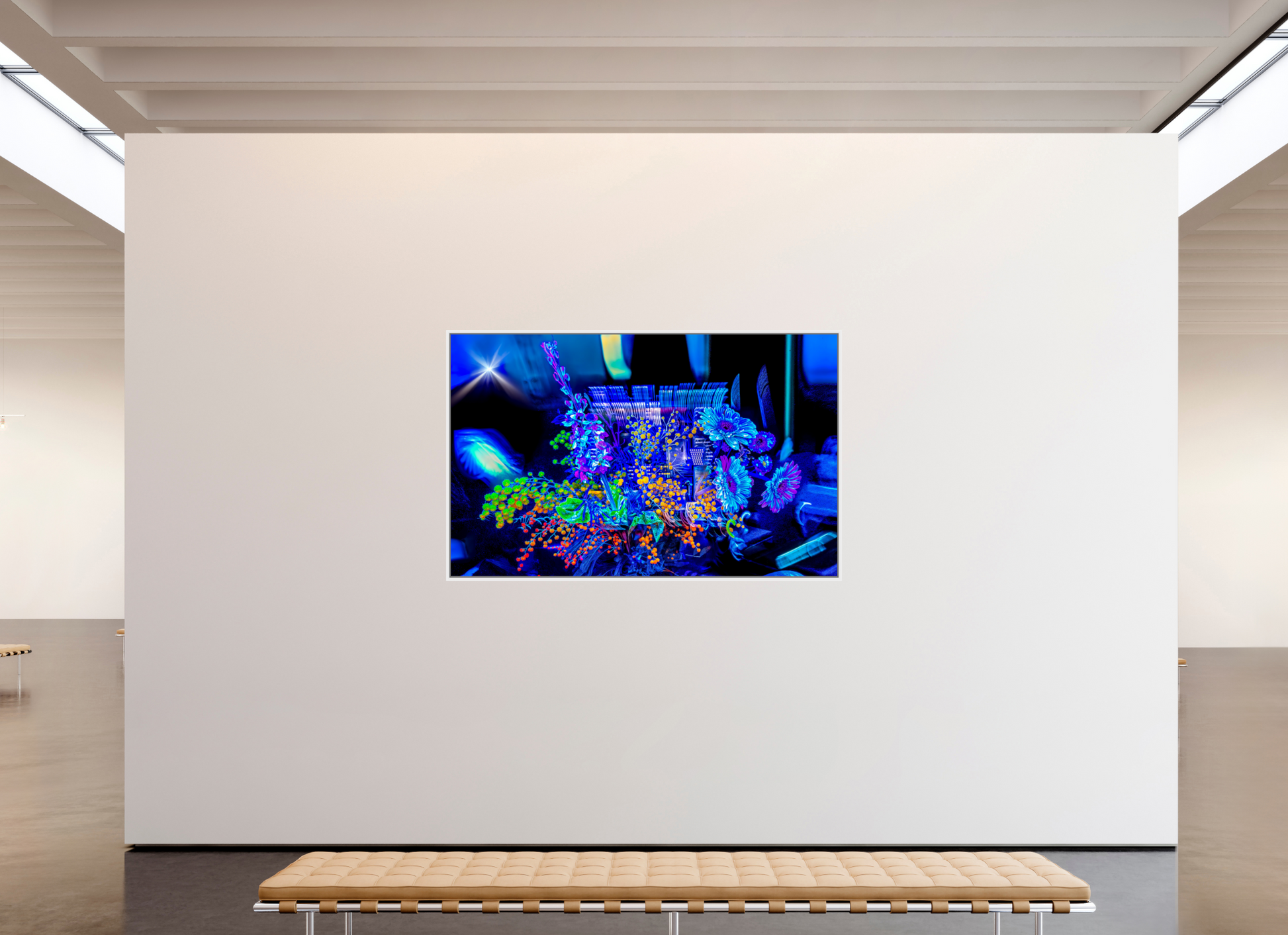 192 x 120 cm, 9 Caisse américaine Blanche Le bouquet où nos rêves s’illuminent