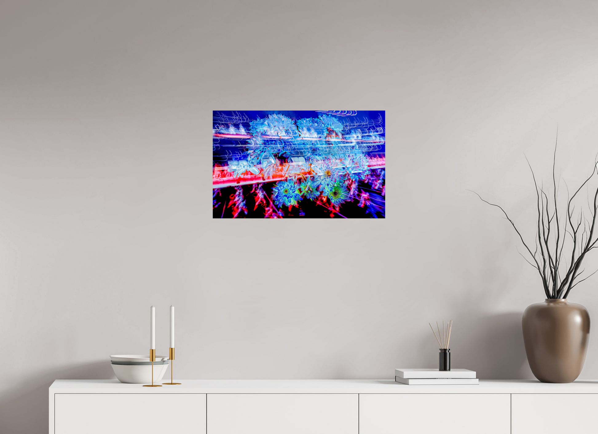 64 x 40 cm, 1 Tirage simple sur papier photo Fuji Crystal Pearl Éclosions dans les courants de matière douce