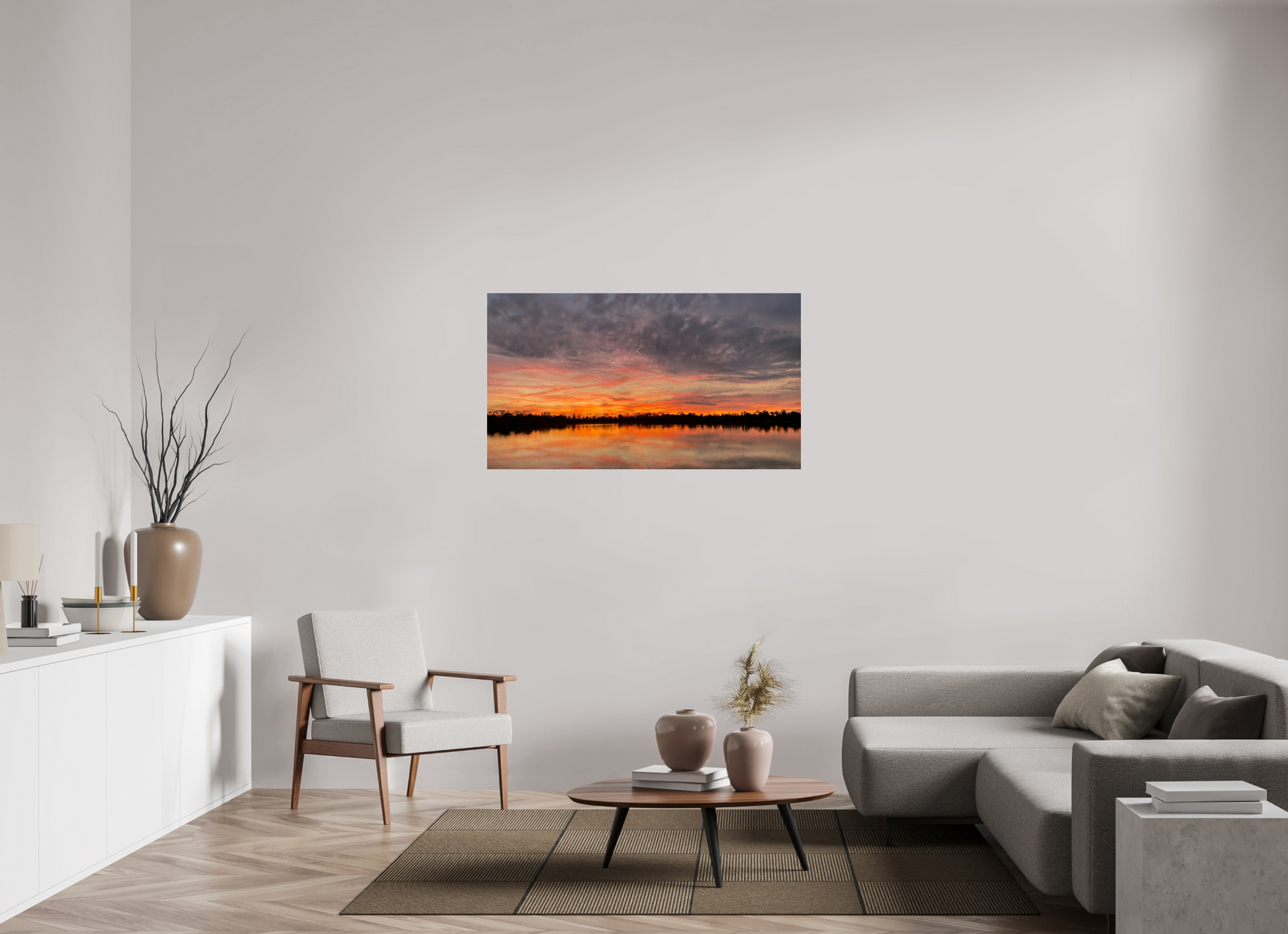 128 x 72 cm, Tirage photo sous Verre acrylique Reflets d’un Même Ciel VIII – Quand le Ciel se Penche