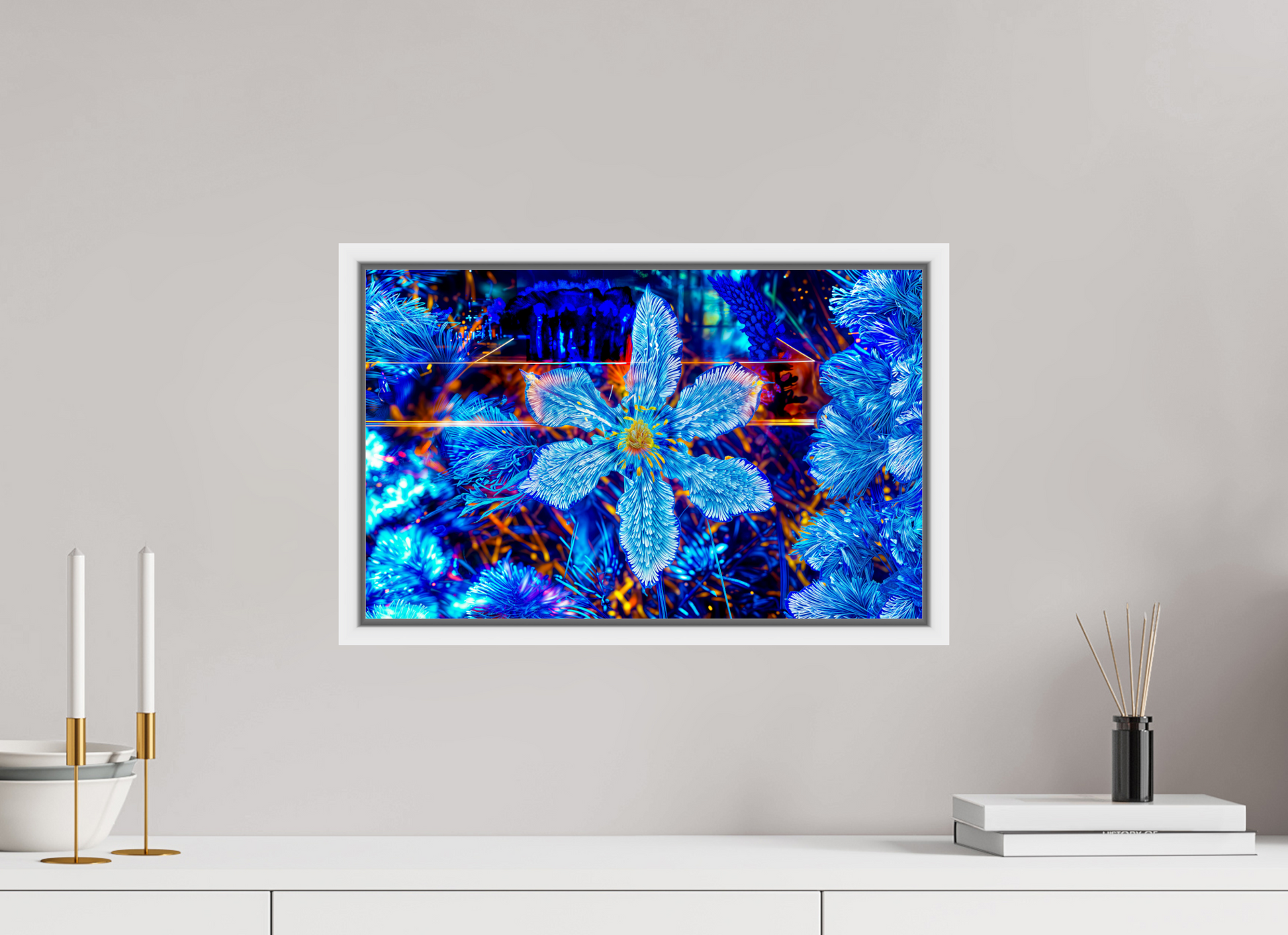 47,9 x 30 cm, 9 Caisse américaine Blanche La fleur qui rêvait d’étoiles