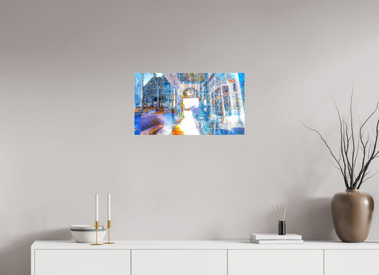 64 x 36 cm, 3 Tirage photo sous Verre acrylique Le seuil n’était pas une frontière, mais une invitation