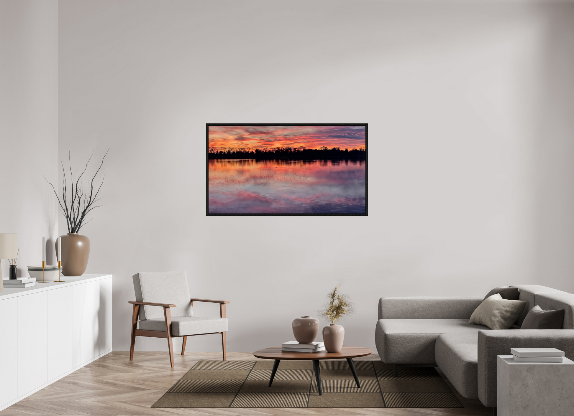 143,2 x 80 cm, Caisse américaine Noire Reflets d’un Même Ciel V – Le Ciel Renversé