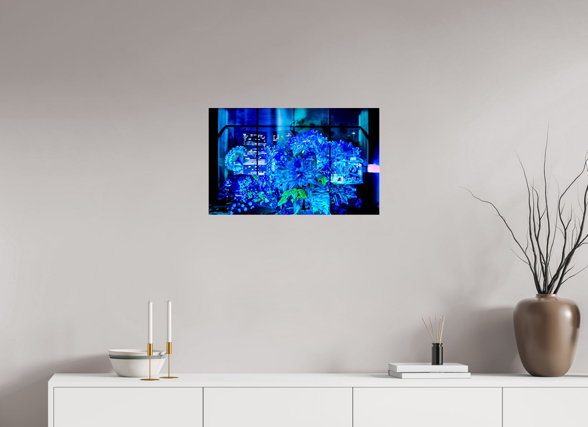 64 x 40 cm, 3 Tirage photo sous Verre acrylique Le jardin secret des gratte-ciels