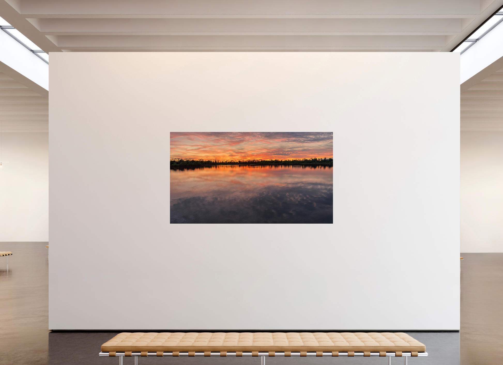 208 x 117 cm, Tirage photo sous Verre acrylique Reflets d’un Même Ciel VI – L'Infini en Reflet