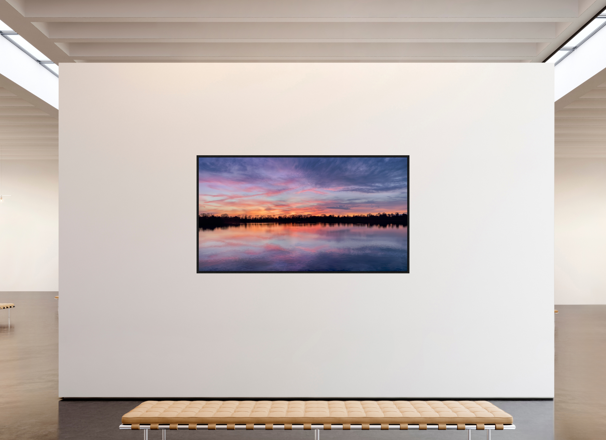 220,1 x 120 cm, Caisse américaine Noire Reflets d’un Même Ciel I – Naissance du Feu