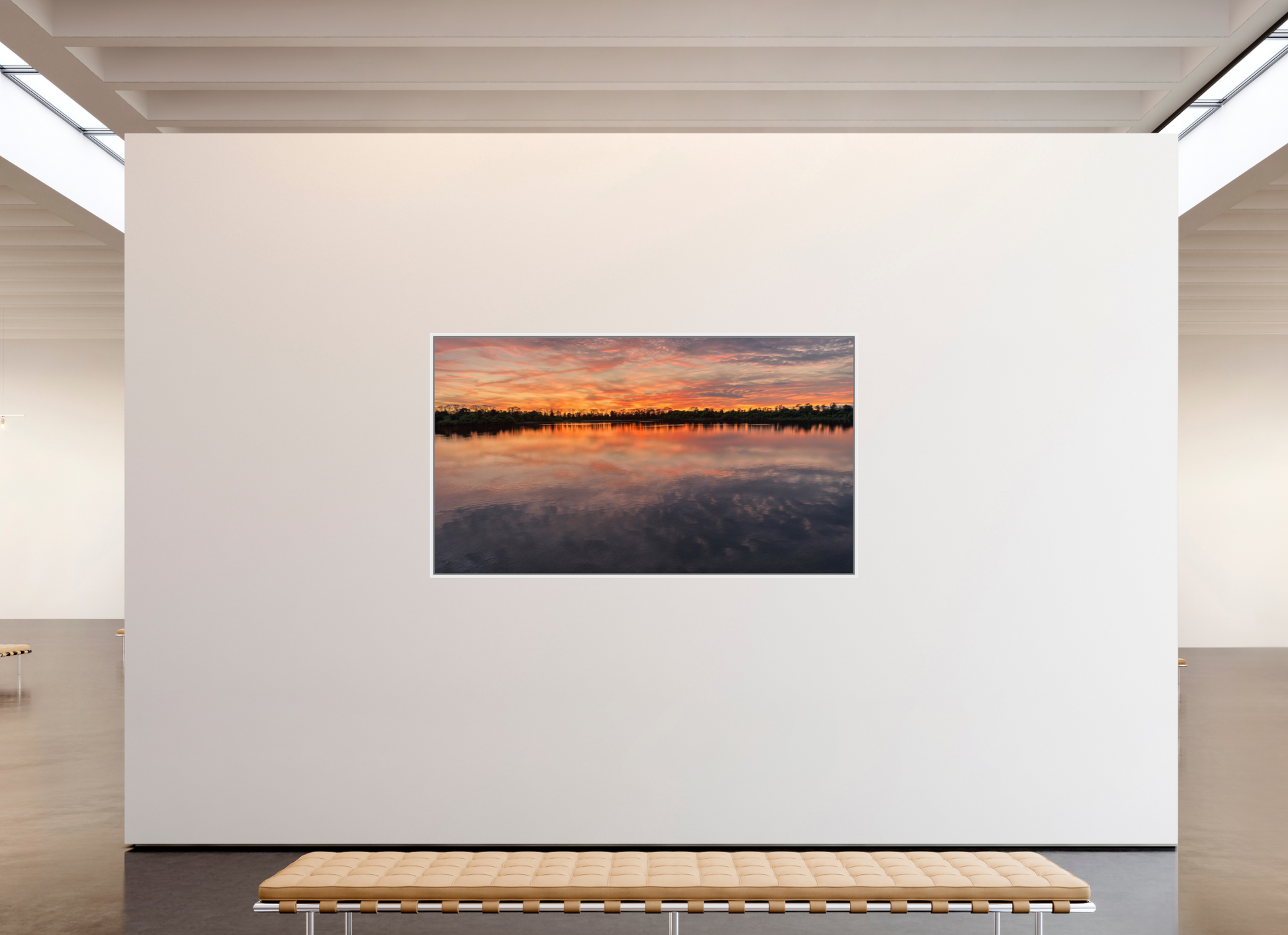 208 x 117 cm, Caisse américaine Blanche Reflets d’un Même Ciel VI – L'Infini en Reflet